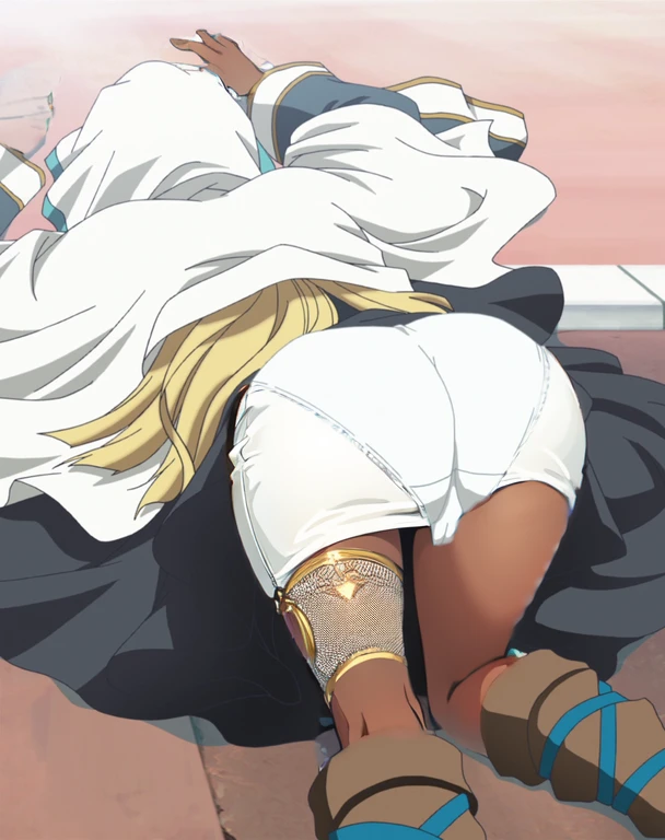 (score_9,score_8_up,score_7_up,),(Sword Maiden:1.2),Sword Maiden gi,,milf,blond hair,long hair,,mature female,1girl,big breasts,nude,, in stockings, ,,,,, black background,blindfold on her eyes,,, blush,1boy,dark-skinned male,,vaginal, big penis, testicles, , ,,wet, steaming body,,,amazon position,side view, she kiss him