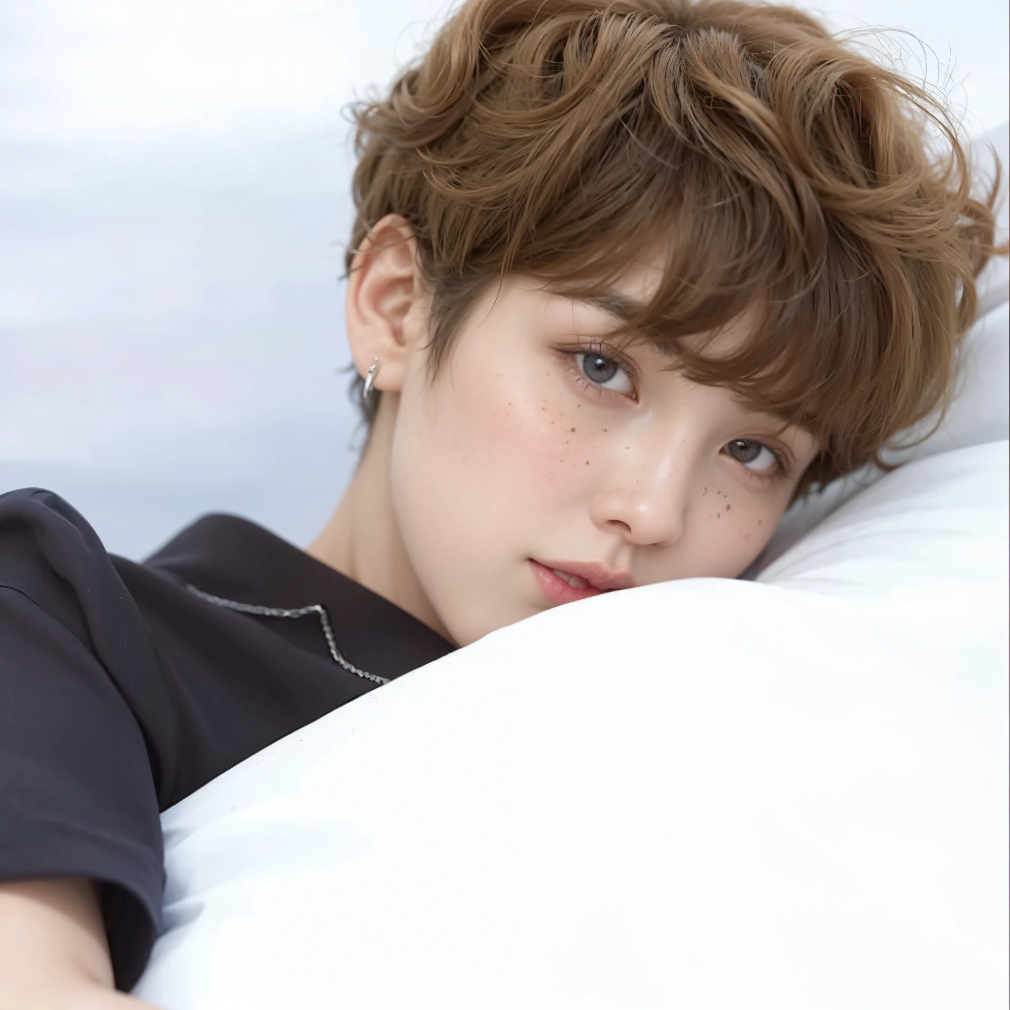 mulher arafa com cabelo colorido sentada em uma mesa, Jung Jaehyun, adorable and pale korean face, Ulzzang inteligente, Kim Doyoung, com cabelo curto, jossi do blackpink, Hong junho hyung, taejune kim, Ulzzang, o corte Hime, jaeyeon nam, XQC, Parque Jimin, cabelo curto platinado moleca