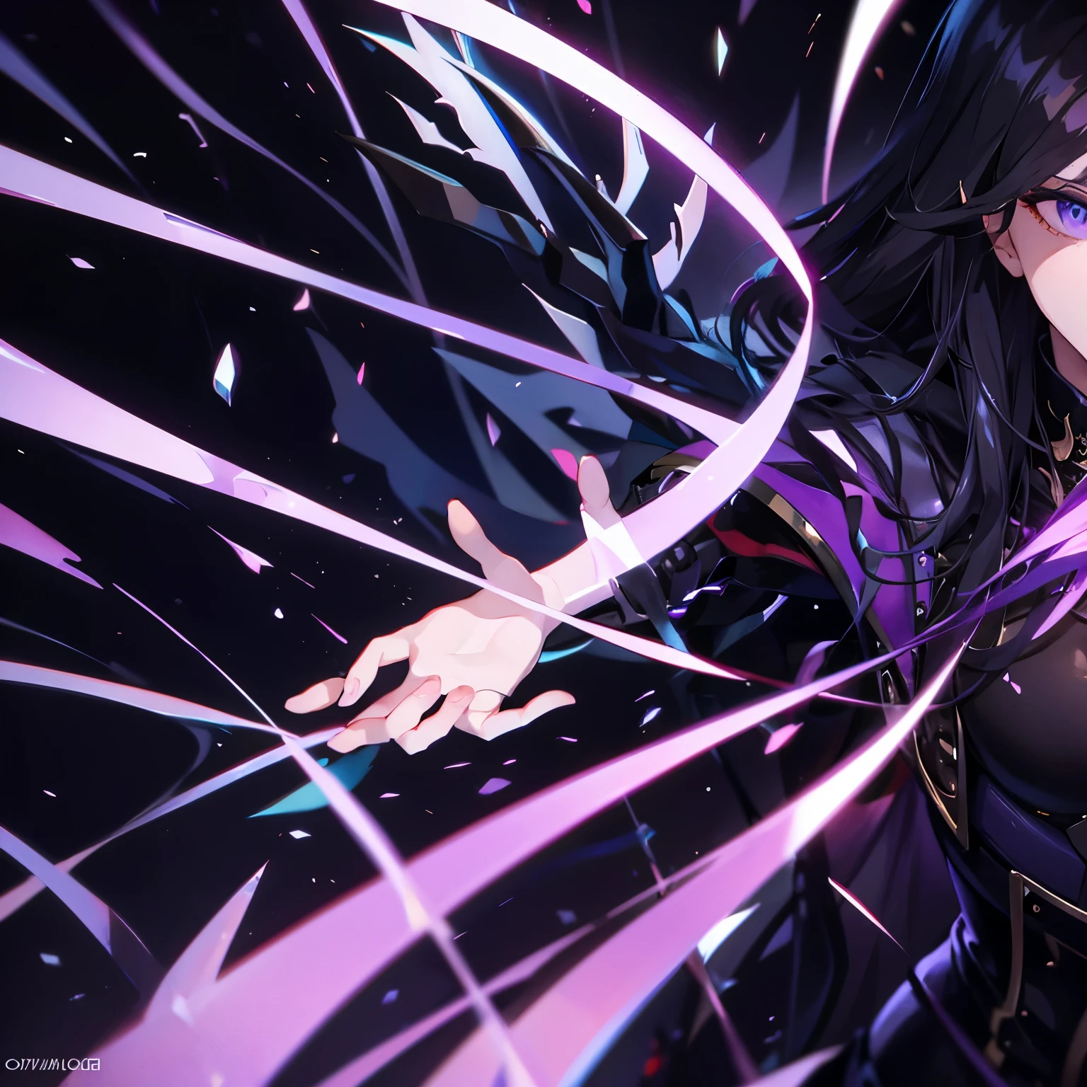 hot male with realistic violet eyes, pale skin, seductive expression, mid-length black hair, perfect face, perfect eyes, wearing longsleeve t-shirt, highly detailed, comprehensive cinematic, digital painting, 8k, cinematic lighting, best quality, highres, detailed work, post-processing, perfect result, hyper realistic