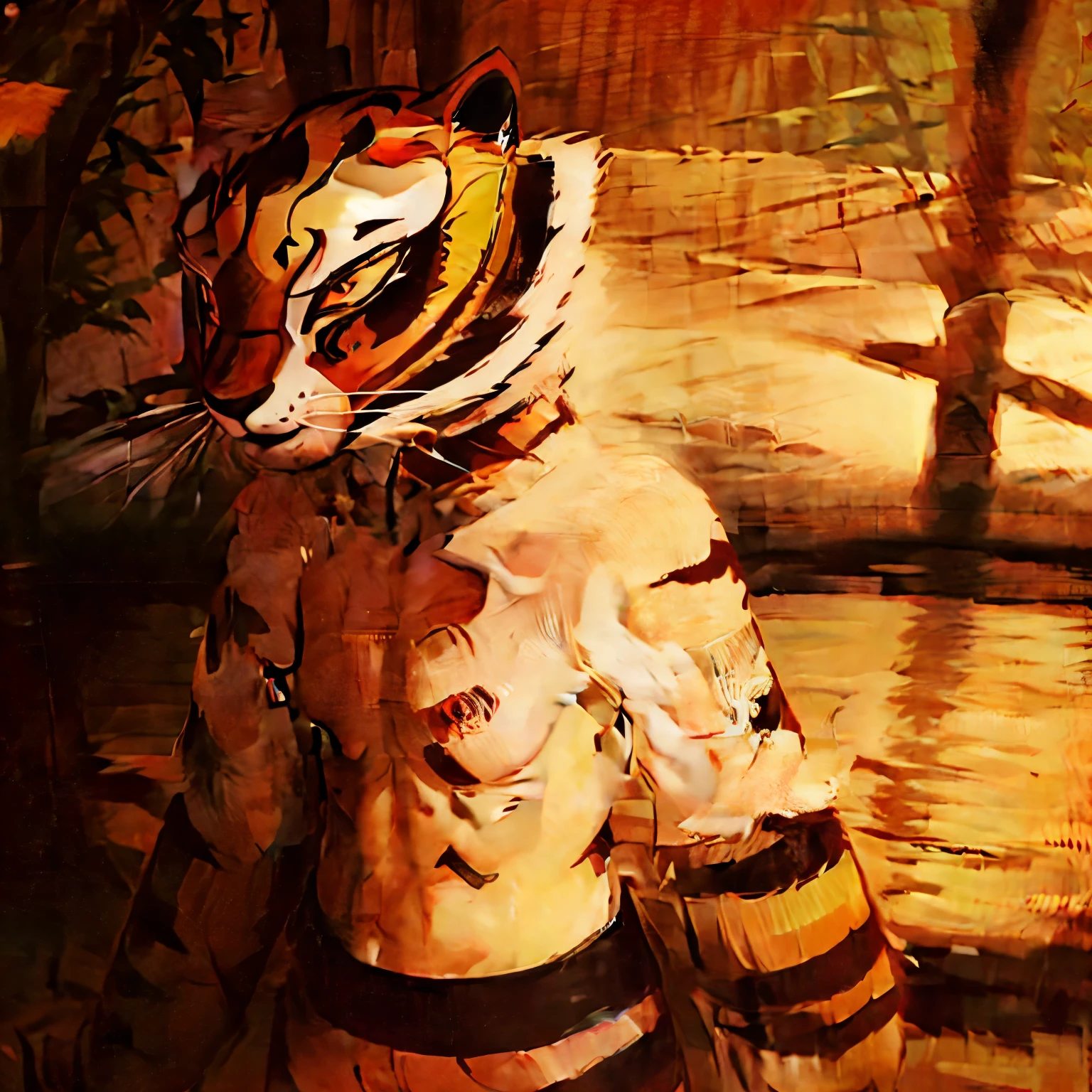 mastertigress, furry female anthro, tiger girl, portrait, tranquil, solo, detailed fluffy fur, looking at viewer,  underwear, average  breasts, detailed fluffy fur, ero, good lighting 