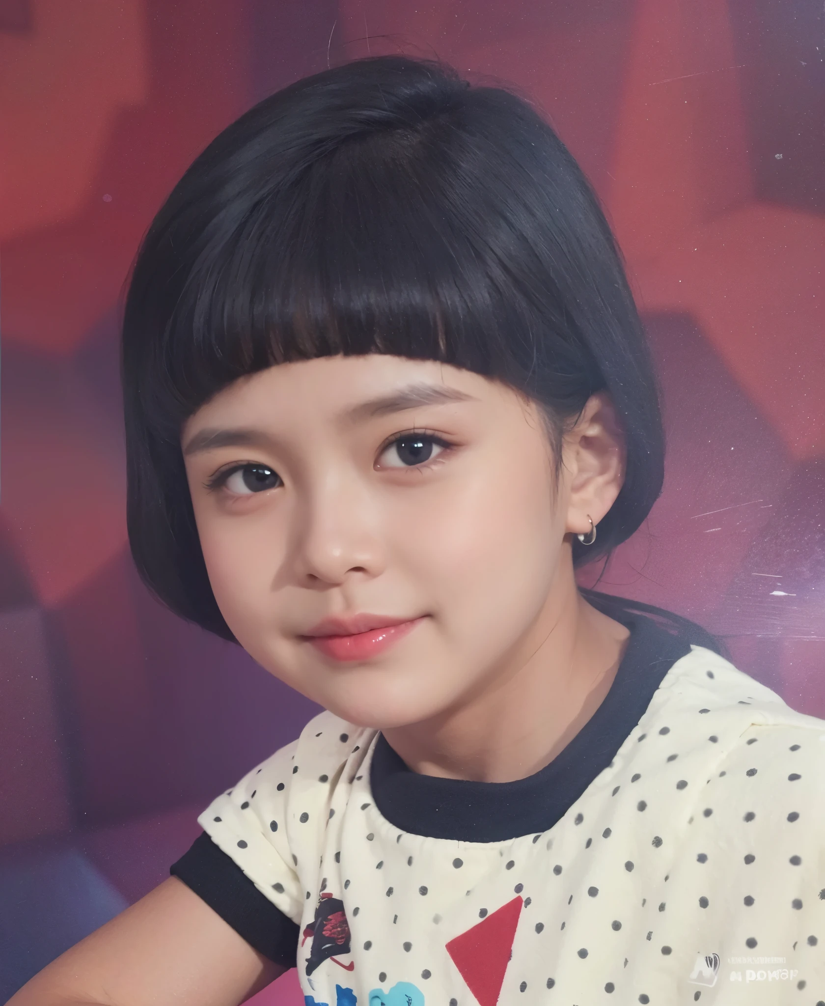 A 6-year-old girl, detailed, realistic, ultra HD, sharp, black hair,