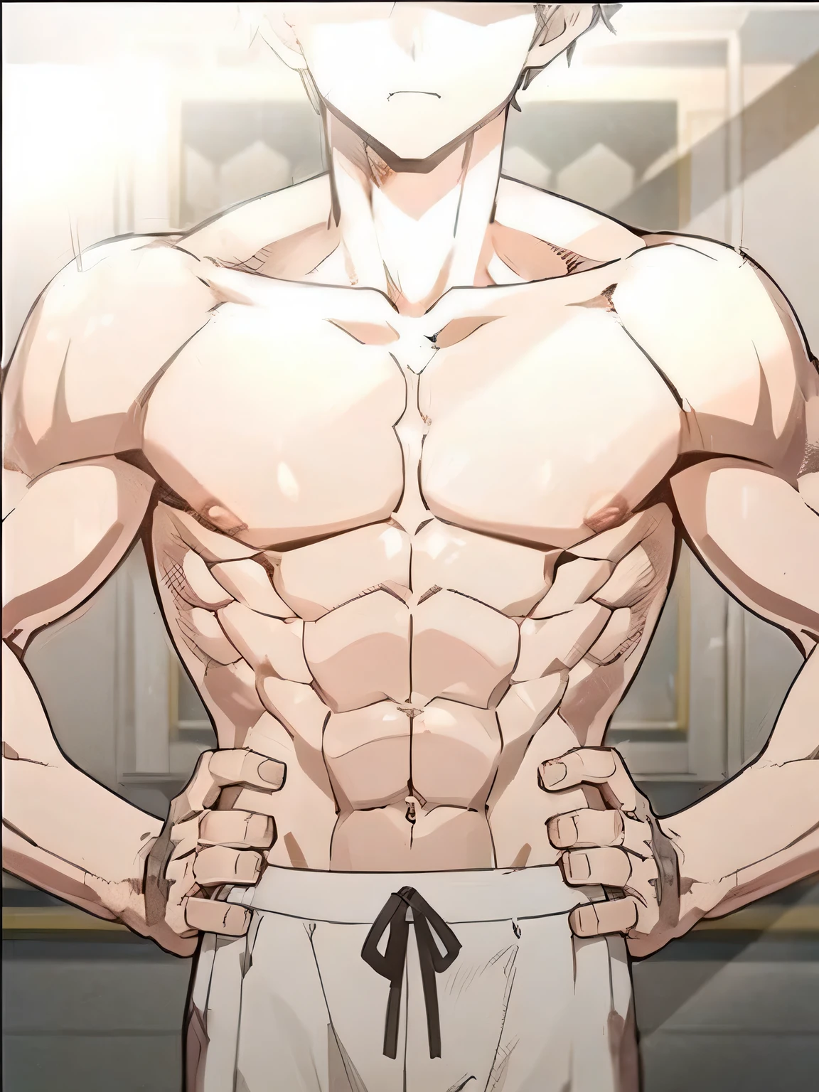 full body in image, masculine pose, unique hair, full naked man, male body, slender body, short hair, full body, hot body, sexy male body, dinamic pose, six patch. detalied pose, body, simple background, expressive face, focus on face, line art, sketch