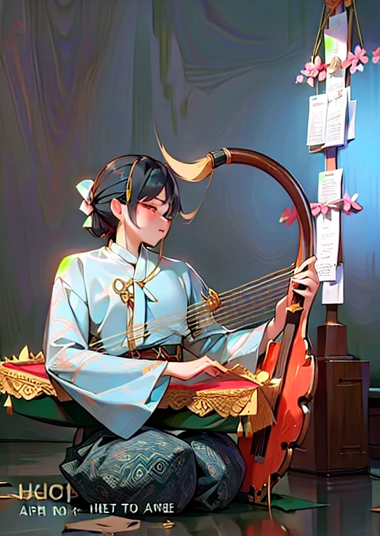 Demonstration of how to handle and use Burmese harp traditional art in detail. Instruments