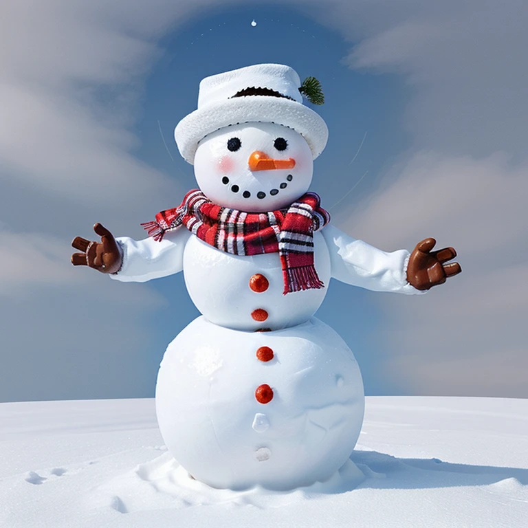 Create a drawing of a snowman