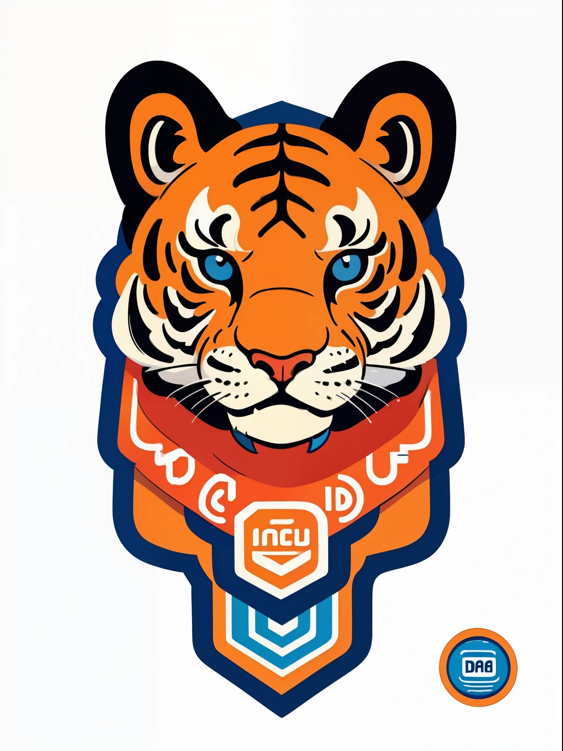 Logo, minimalism, tiger face, soccer team,simple,clean:0.9,bold typography:1.1, non human. lineart, vector, Lettering: TIGRES
