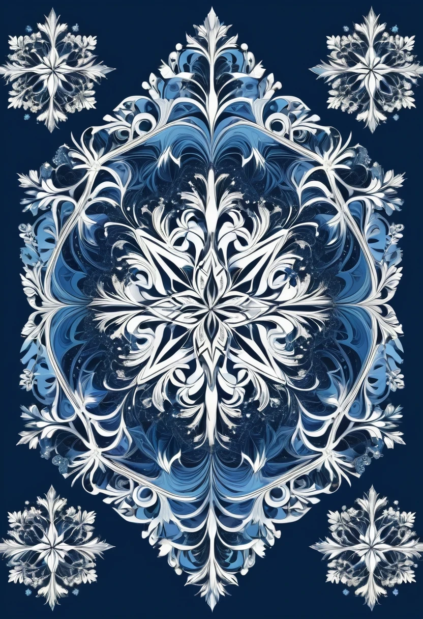 (vector art:1.5),Close-up of a bunch of different designs on a blue background, Vector shape, geometric pattern jewelry, Jungian Symbols of Winter, Symmetrical decoration, fractal shape, White fractal, Geometric drawings, Gorgeous geometric pattern, Elegant and complex charts, Fractal elements, abstract geometrical shapes, sacred geometry patterns, floating symbols and crystals