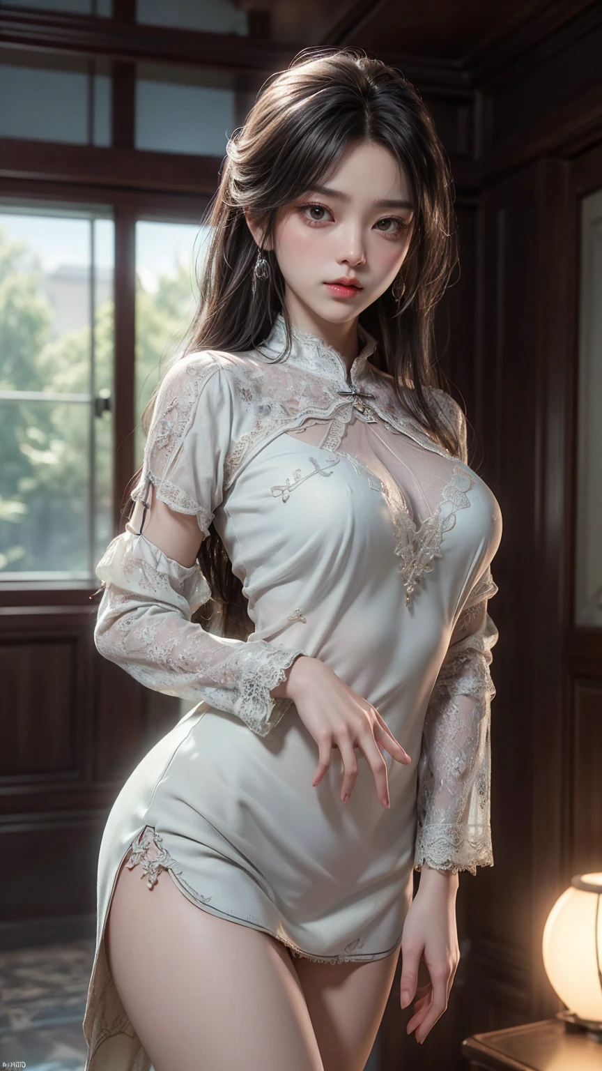 (Best Quality), ((Masterpiece), (Detail: 1.4), 3D, A Beautiful Western Female Figure, HDR (High Dynamic Range), Ray Tracing, NVIDIA RTX, Super-Resolution, Unreal 5, Subsurface Scattering, PBR Textures, Post-Processing, Anisotropic Filtering, Depth of Field, Maximum Clarity and Clarity, Multi-layer Textures, Albedo and Highlight Maps, Surface Shading, Accurate Simulation of Light-Material Interactions, Perfect Proportions, Octane Render, Two-color Light, Large Aperture, Low ISO, White Balance, Rule of Thirds, 8K RAW, , Yushui