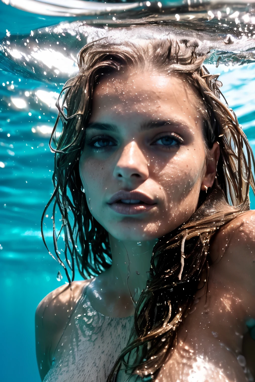 A black and white photo of Carola Rubio, ((arroba modelo)), ((sexy figure)), ((young woman)), ((in her 20s)), ((submerged in water)), ((by Mert and Marcus)), ((with droplets splashing on her)), ((wearing a sequin top)), ((in a frameless shot)).
Freya, ((iconic beauty)), ((known for her stunning looks)), ((takes a full shot photograph)), ((in the water)), ((her skin wet and amphibious)).
The image is captured in high definition, ((5.1 ratio, 3:4 aspect)), ((with a s2 camera)). Kristine Froseth