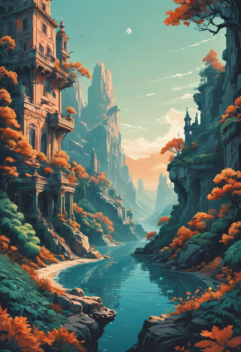 by Alexandra Khokhlova, Vector Art, flat, Minimalism, best quality, masterpiece, very aesthetic, perfect composition, intricate details, ultra-detailed