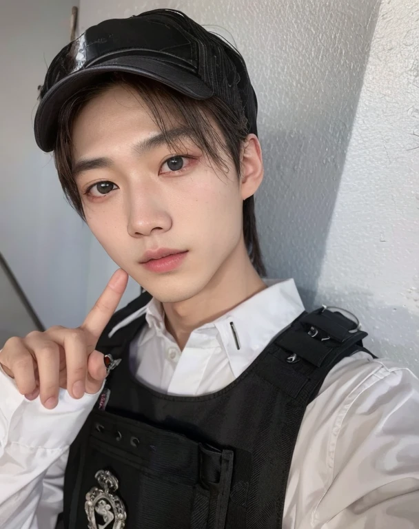 hay un hombre en uniforme posando para una foto, Cai Xu Kun, pale korean adorable face, tzuyu de dos veces, kim doyoung, jossi de blackpink, portrait of jossi de blackpink, jinyoung shin, sakimichan, foto de perfil en la cabeza, sun yunjoo, con pelo corto, sha xi, ulzzang