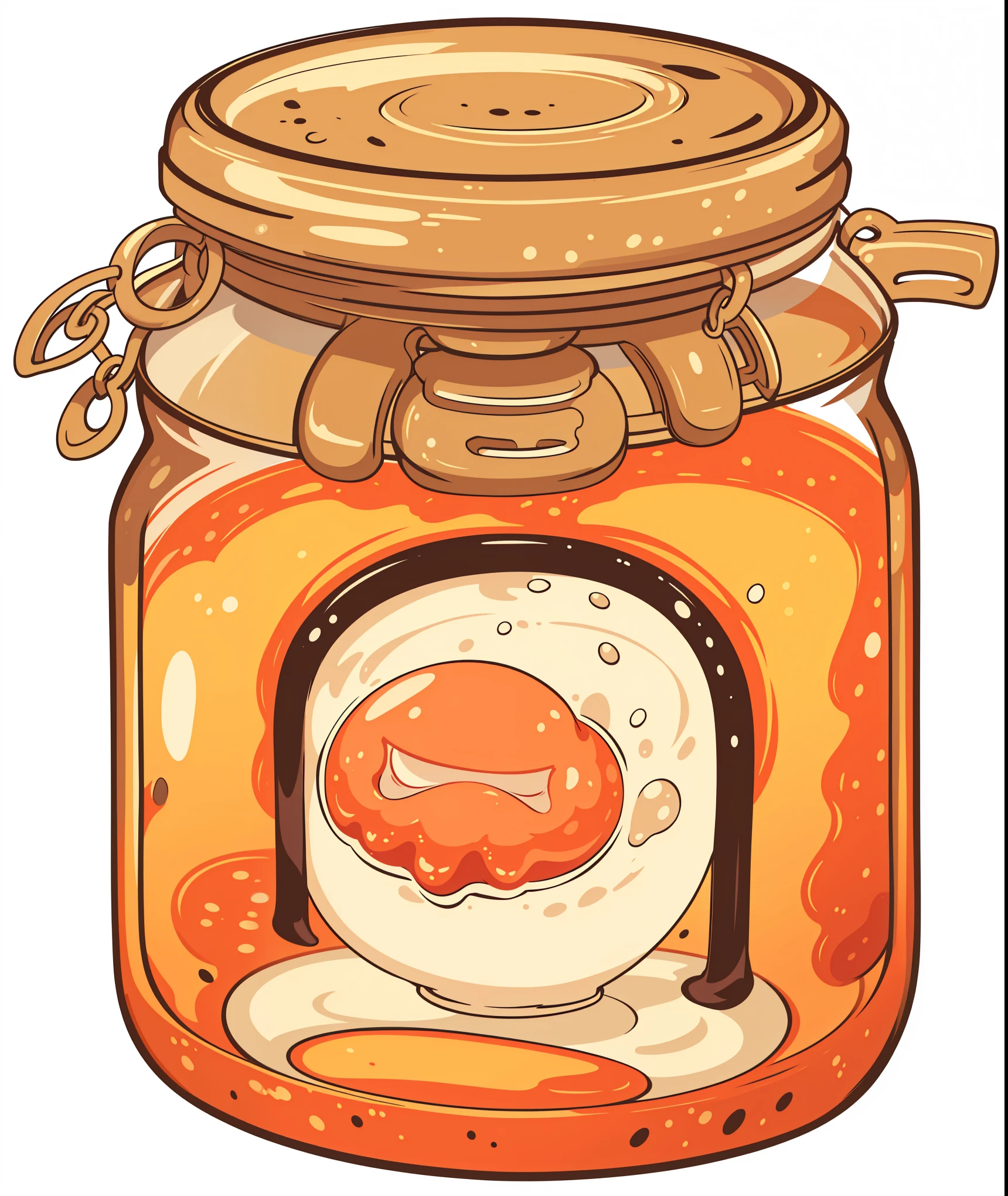 bank of jelly, they want the cosmos, space inside the jar, vector drawing