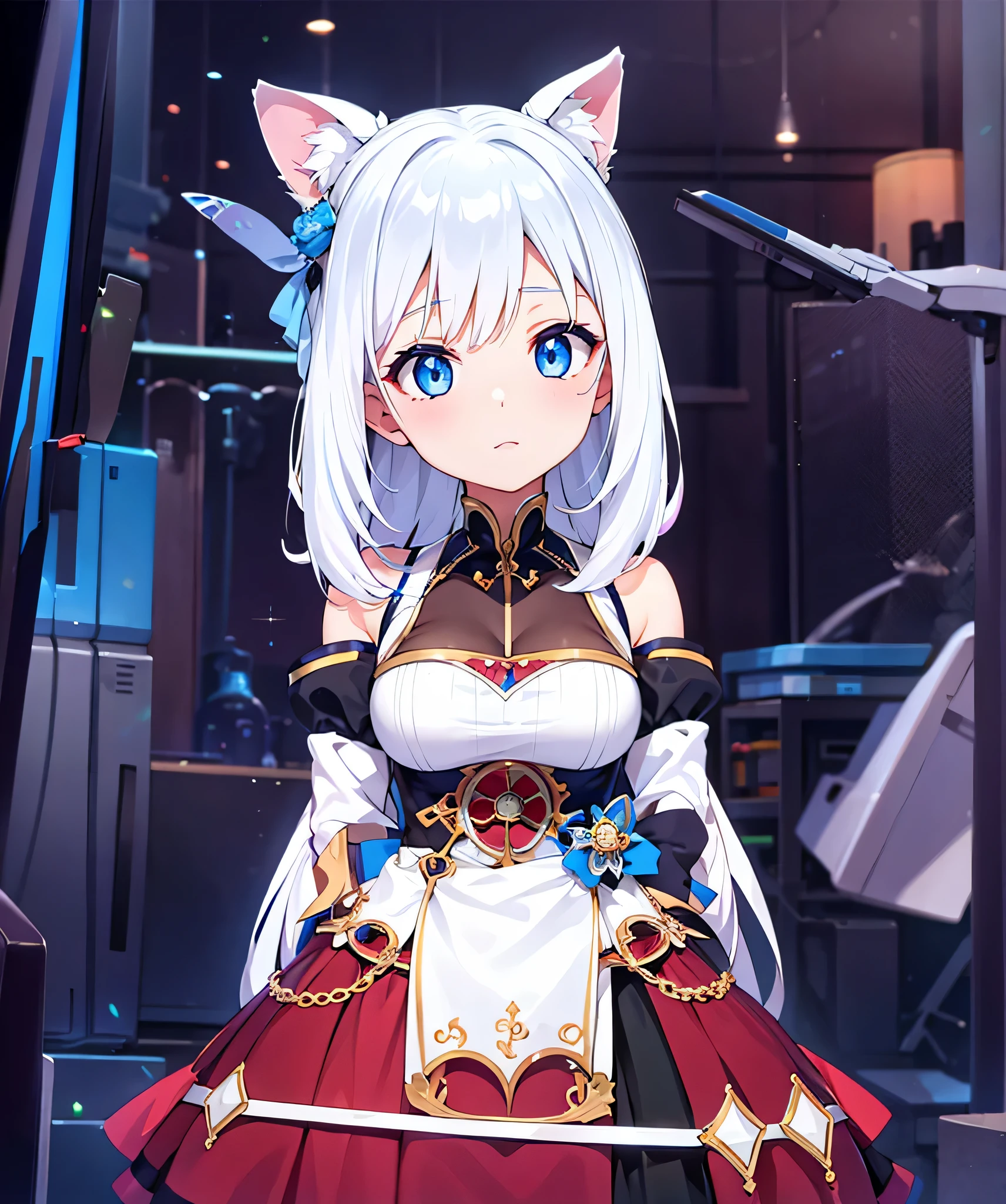 1 girl hair white blue eyes beauty excellent quality 2k