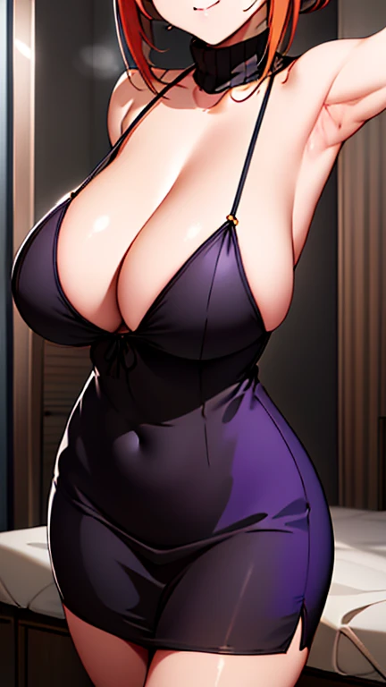(Day:1.7),In summer,in cyberpunk city,modern apartment, in the bedroom,
standing at attention, sitting on the tatami,
ribbed sweater,turtleneck, purple bow tie,pencil skirt,
hair_between_eye, hair_good, 茶color_hair,茶color_eye,
1 girl, 24-years-old,mature woman,beautiful Finger,beautiful long legs,beautiful body,beautiful Nose,beautiful character design, perfect eye, perfect face,
looking at the viewer, in the center of the image,
NSFW,official art,Highly detailed CG Unity 8K wallpaper, perfect lighting,colorful, bright_front_face_lit,
(masterpiece:1.0),(Highest_quality:1.0), 超High resolution,4k,Super detailed,
photograph, 8K, HDR, High resolution, confused:1.2, kodak portrait 400, film grain, blurred background, Bokeh:1.2, Lens flare, (lively_color:1.2)
(beautiful,big_chest:1.6), (beautiful_face:1.5),(narrow_waist),(cleavage:1.4),black bra,shirt lift,((chestのクローズアップ))