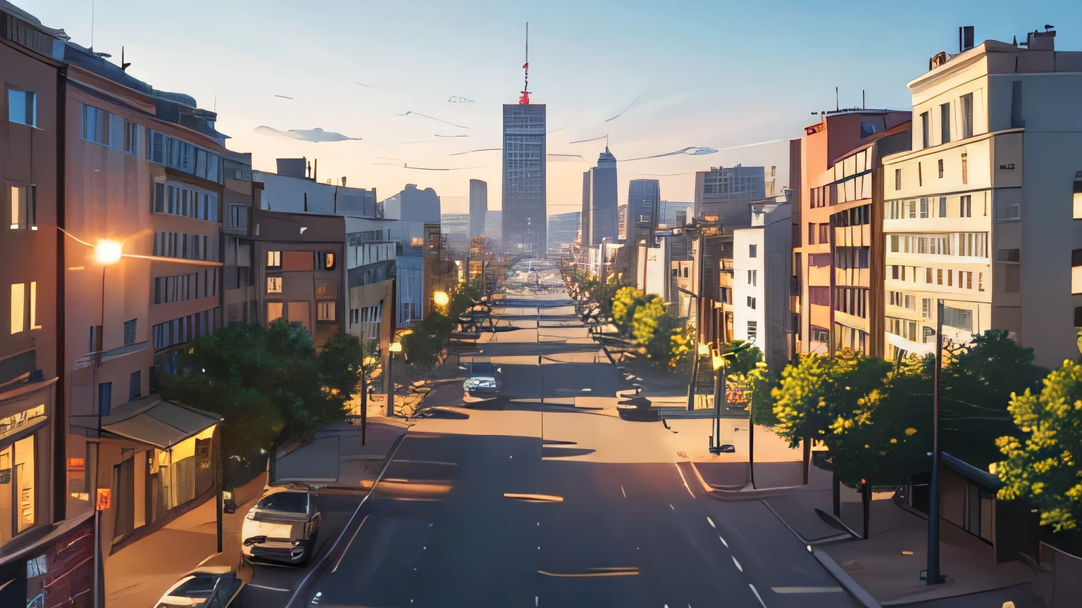 masterpiece, best quality, cityscape, street