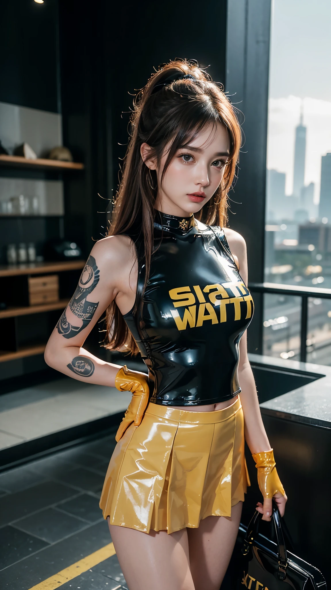 (Photo realism: 1.4), (Surrealism: 1.4), (Practical: 1.3), (soft light: 1.05), (Improved lighting: 0.9), 32k, 1 girl, 20 year old girl, Practical lighting, Backlight, face light, Ray Tracing, (Whitening Light: 1.2), (Image Enhancement: 1.4), ( Top quality leather: 1.4), Narrow your eyes, delicate face, Narrow your eyes, (Body lines, mood boost: 1.1), Breasts that are too large, Large target, (Improve skin quality and beauty: 1.1),volleyball uniform:1.4, indoor_volleyball_court_background:1.4, Thighs Thighs Thighs Thighs, protrude , crotch