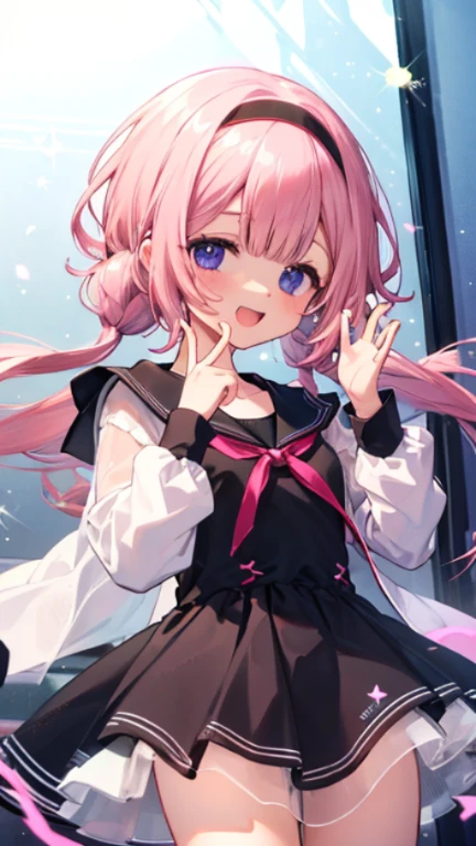 smile、Smile、最高級のsmileで、open your mouth wide、、anime style、My eyes are sparkling、make your eyes shine、sparkle in the eyeiddle School girlaid clothes、super high quality、best image quality、clear image、8K、Accurately drawn、Super exquisite item、beautiful、The image quality is beautiful、to super HD、Runlun mood、a face full of joy、cute、Note、sing、singing
