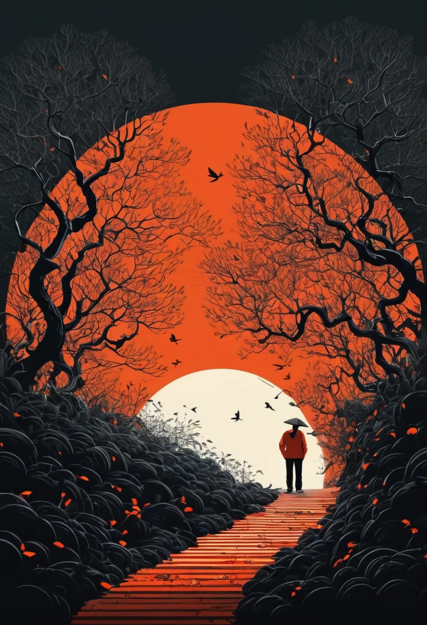 by Tang Yau Hoong, Vector Art, Minimalism, best quality, masterpiece, very aesthetic, perfect composition, intricate details, ultra-detailed