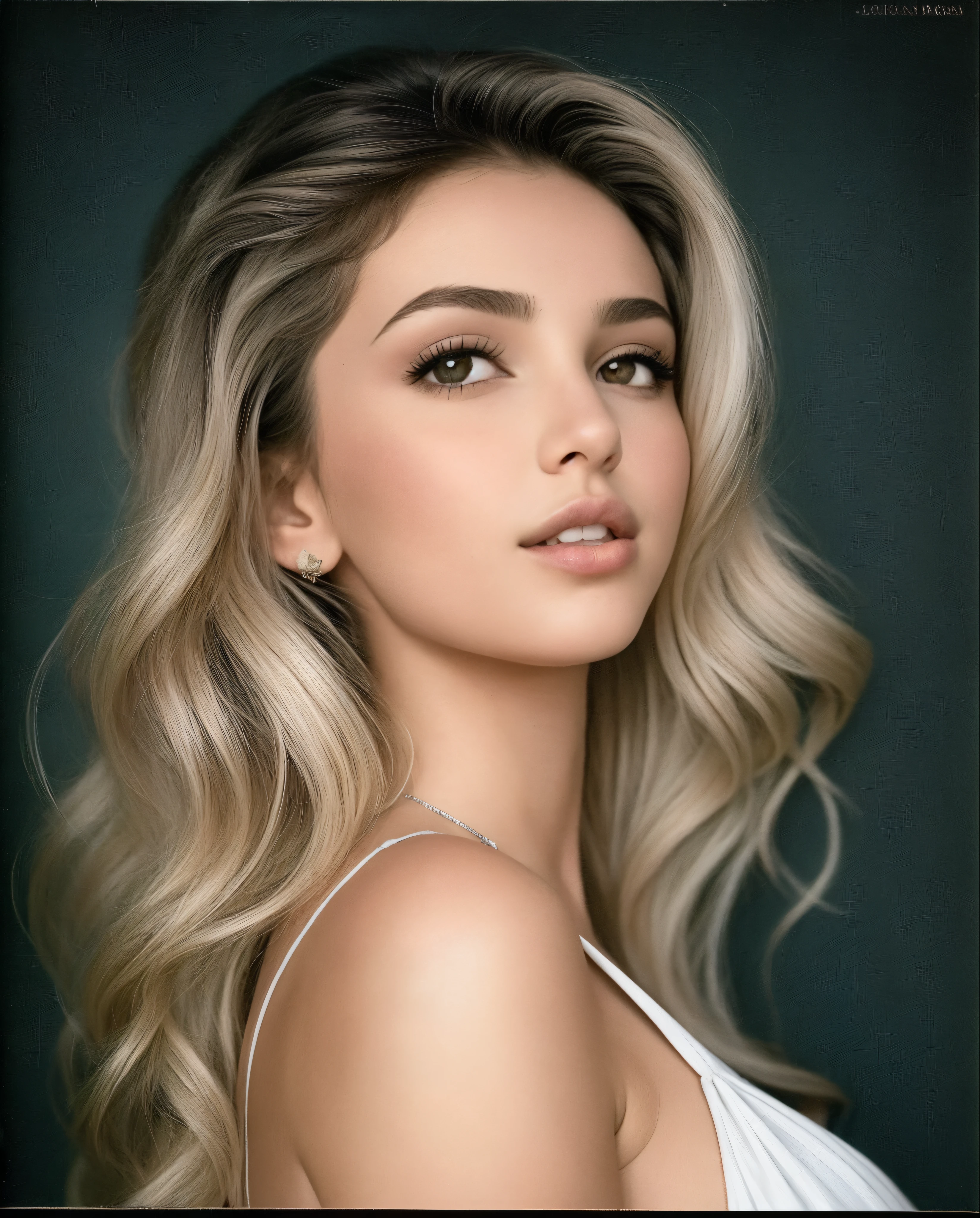 mulher loira com cabelos longos e vestido branco, looking at the camera, morena com cabelos tingidos de loiro, Cerveja Madison girl portrait, beleza de cair o queixo, ellie victoria gale, Kailee Mandel, ela tem cerca de 20 anos, 18 anos de idade, ela tem cerca de 2 0 anos, cerveja madison, Retrato de Sophie Mudd, beleza de cair o queixo, :: cerveja madison