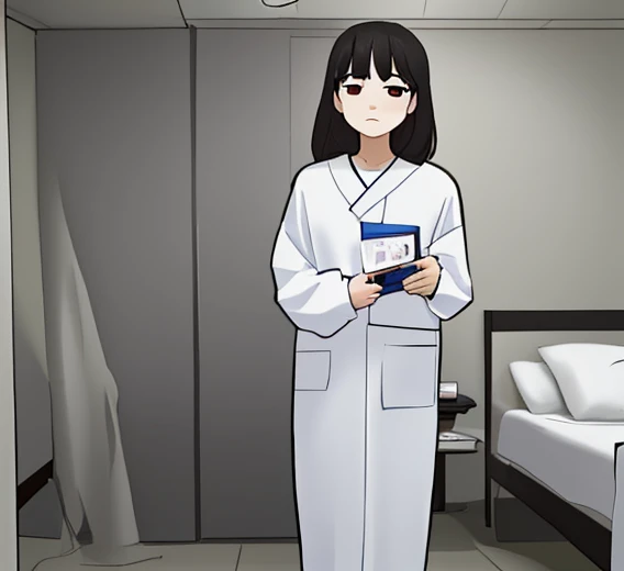 White Tanuki playing manhwa on Hospital Room, Style of Kim Sujeong 