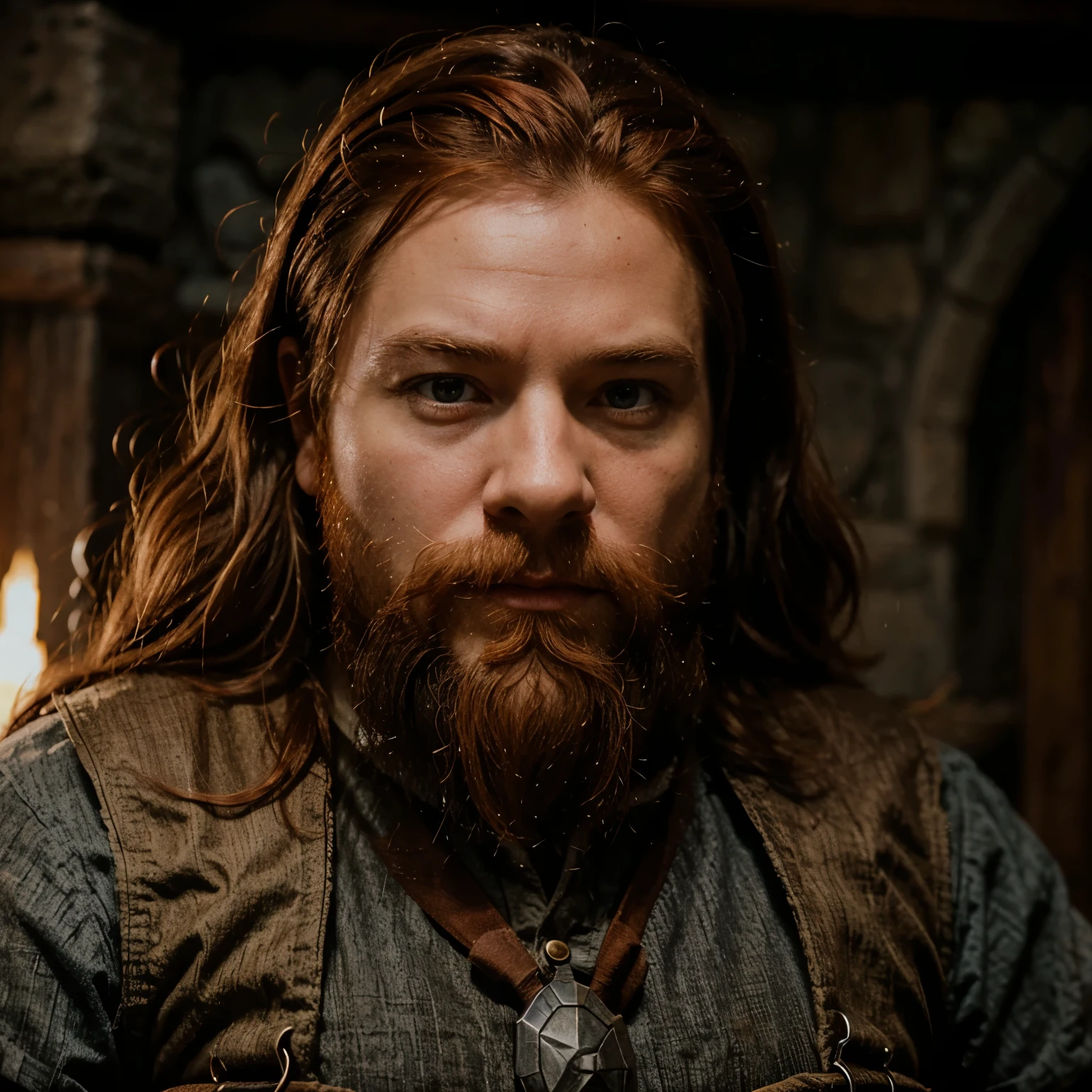 Dwarf cleric with red beard
