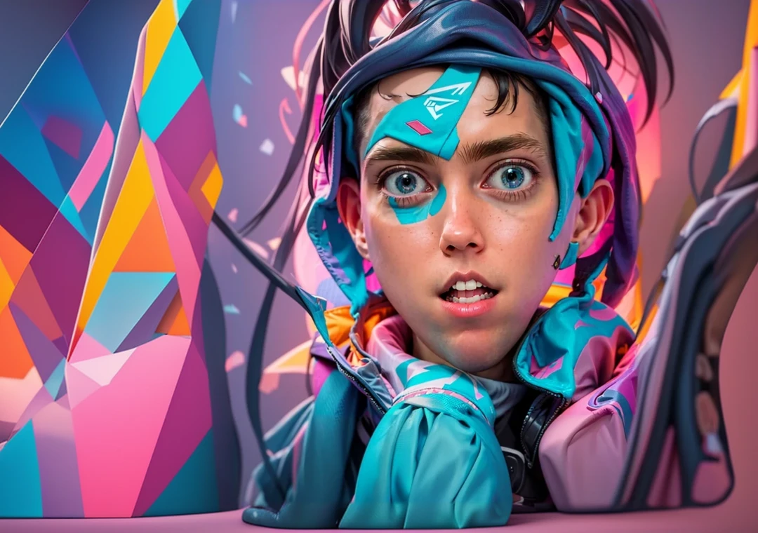 a geometric pattern, flat 2d design, abstract style, non-realistic, Surrealism, Futurism, Abstract expressionism, super detail, best quality, 8k, high key lighting, psychedelic vibes, bizzare composition, asymmetrical, shiny plastic, synthwave colors