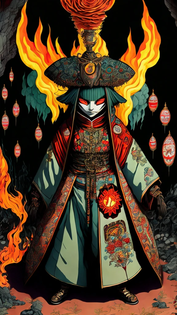 Diverse Forms: This yokai exhibits features both reminiscent of human form and amorphous characteristics, adding peculiarities not typical of human anatomy.
Supernatural Abilities: Manifest unseen supernatural powers in this yokai's depiction. For instance, depict eyes emitting flames or energy emanating from its hands.
Balance of Fear and Humor: Strike a balance between fear and humor in depicting this yokai. Incorporate something comical amidst its terrifying appearance.
Influence of the Modern Era: This yokai is influenced by contemporary culture and technology. For example, it might wear traditional Japanese clothing while incorporating cyberpunk elements into some parts of its body.
Regional Characteristics: Integrate elements reflecting a specific region or climate into this yokai's background. Drawing from local folklore and traditions, express unique features typical of that area.