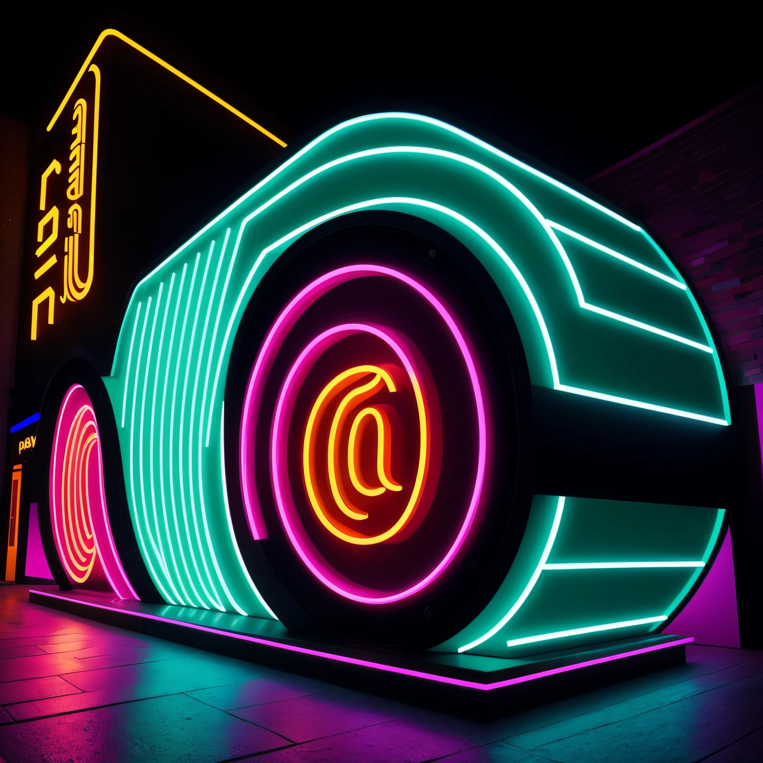 Create a visually stunning and captivating TASISAT_NAR text using cutting-edge 3D technology and vibrant neon colors. This artistic masterpiece combines the best of both worlds to deliver a mesmerizing visual experience. Every intricate detail of the text is meticulously crafted, making it a photorealistic marvel that will leave viewers in awe. The high-resolution rendering ensures that every curve and edge is flawlessly showcased, bringing the text to life in the most realistic manner possible. The neon lights dance and flicker, creating a dynamic and energetic ambiance that draws the viewer's attention. With its bold and striking presence, this TASISAT_NAR text truly stands out as a work of art. Whether displayed in a gallery, as a backdrop for a performance, or