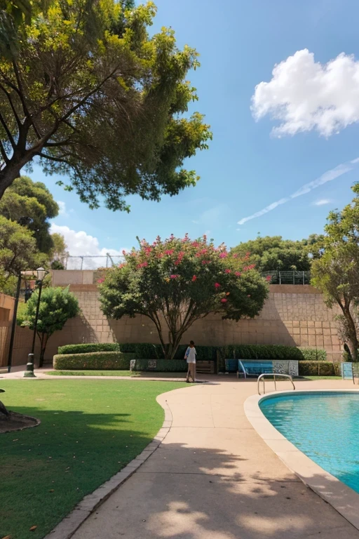 Fondo de parque animado
