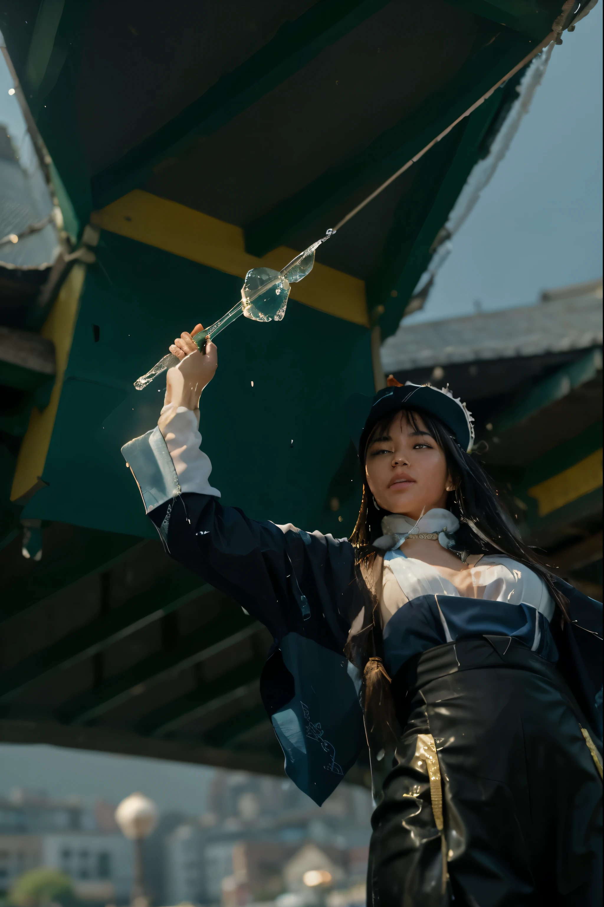 (Best quality, 8k, 32k, Masterpiece, UHD:1.2), (Best quality, 8k, 32k, Masterpiece, UHD:1.2), "Transform the image into the vibrant and bustling cityscape of Fontaine from Genshin Impact. Capture the essence of this maritime city with its intricate waterways, colorful buildings, and bustling marketplaces.
Incorporate iconic landmarks such as the Grand Icy Temples and the bustling harbor, teeming with ships from distant lands. Highlight the unique architecture of Fontaine, with its blend of traditional Japanese design and maritime influences, including intricate wooden structures adorned with vibrant banners and lanterns.
Use a vibrant color palette to evoke the energy and diversity of Fontaine, with bright hues of blue, green, and gold reflecting off the shimmering waters of the harbor. Enhance the sense of dynamism with subtle motion blur effects, capturing the hustle and bustle of city life.
Ensure that the image captures the unique charm and character of Fontaine, inviting viewers to immerse themselves in the rich and vibrant world of Genshin Impact." ((water)), ((wet)), ((Icy))