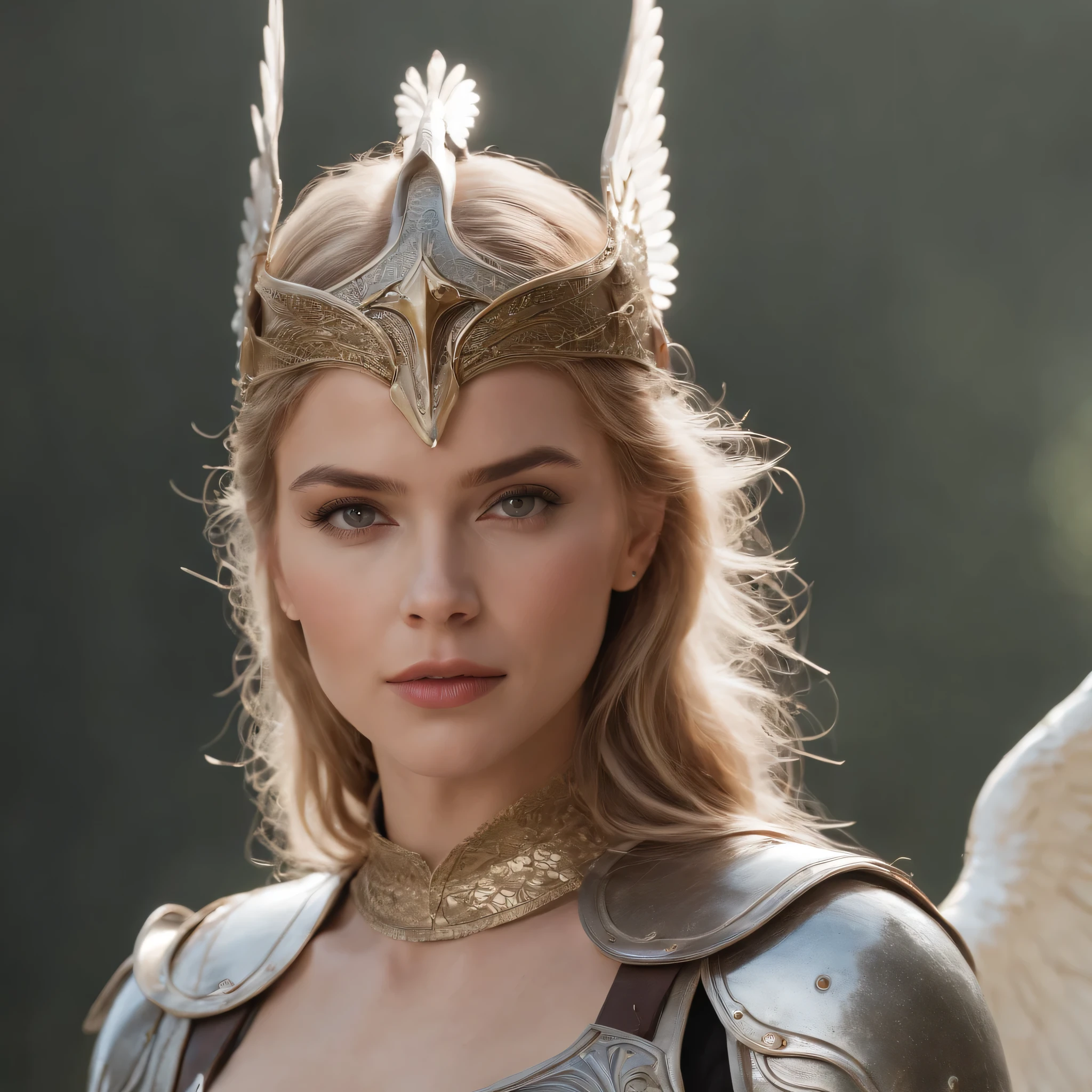 (l1vvydunne:.95), high angle photo of a gorgeous young valkyrie woman in the style of stefan kostic, realistic skin texture,(winged helmet:1.1), (valkyrie armor:1.2), 1 / 2 body crop, 8 5 mm art lens, f 1. 2, sharp focus, 8 k high definition, insanely detailed, intricate, elegant, art by stanley lau and artgerm