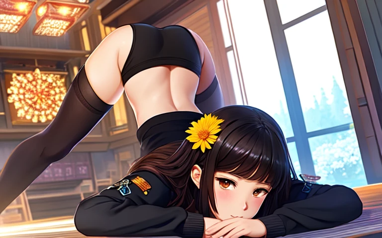 jackopose, top-down bottom-up, knmts, cgsociety masterpiece, flowers everywhere, artstation trending, by rossdraws, ghibli, Kimi no Na wa, greg rutkowski