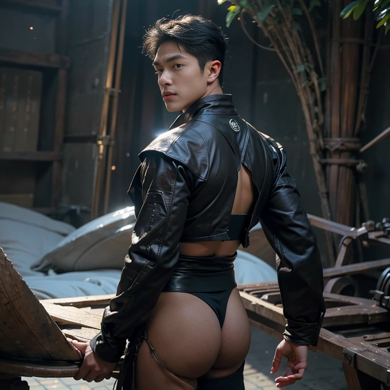 top-quality、masterpiece、超A high resolution、(realisitic:1.4)、Detailed face、solo、1human male、The upper part of the body、Dark hair、glistning skin、dense skin、(asian human)、architectural、(absurderes、hight resolution、ultra-detailliert)、、1 male、Adults、(a 25-year-old man)、a handsome、tall muscular man、broad shoulder、extra very short hair、angular jaws、thick neck、thick eyebrow、extra very short hair、A dark-haired、fine eyes and detailed face、 Highly detailed CG Unity 8K wallpapers、intricate-detail、(Style Swirl Magic:0.7)、looking at the spectator、solo、(full body Esbian:0.6)、Detailed background、A detailed face、dynamicposes、、dynamic compositions、 big muscle、、((((bulge))))、a handsome、 ((masutepiece:1.4, Best Quality)), ((masutepiece, Best Quality)), (photographrealistic:1.4)、(((Sorcerer)))、grin, Surfing,、a smirk、Sunny and cloudy sky、(Complex blue long sleeve enchantment costume), scarf, the costume is too much revealing the tskin and thighs, fantasy Library Background:1.2), Photorealistic、cana、magic circles , ((insane phat ass))