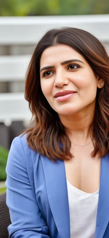 Portrait of samantha ruth prabhu, woman, blow job, she is enjoying, lookimg at camera, top down view