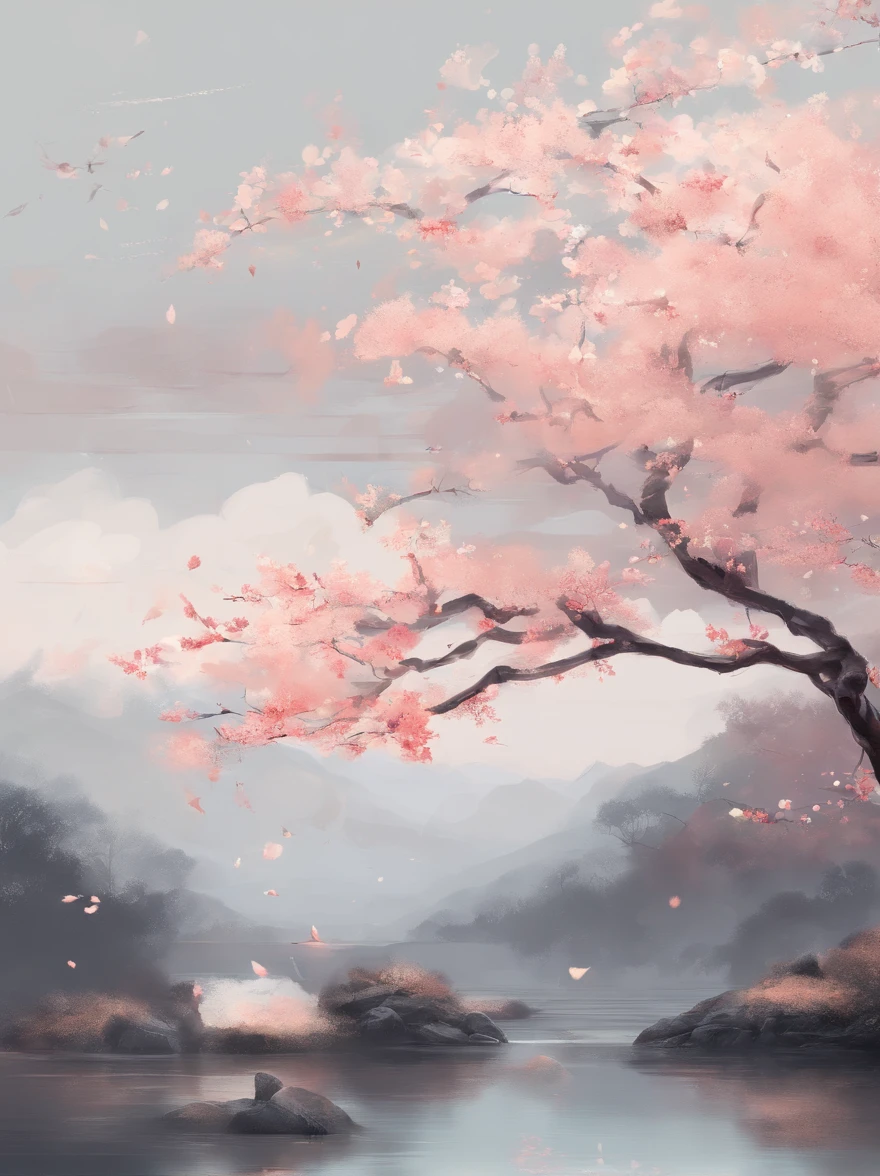 (best quality,4k,8k,highres,masterpiece:1.2)(,Japandi),Japandi Art,Wall Art,minimalist,Cherrys,super detailed,Ethereal Tranquility,Minimalist Cherry Blossom Art,Elegance Canvas,vivid colors,studio lighting,Natural Harmony,serene atmosphere,subtle beauty,tranquil,soft palette,calmness,Nordic simplicity,Japanese aesthetics,harmonious fusion,Ikebana influence,zen-like ambiance,crafted simplicity,purity,minimalistic design,artistic simplicity,Japanese garden inspiration,mid-century elements