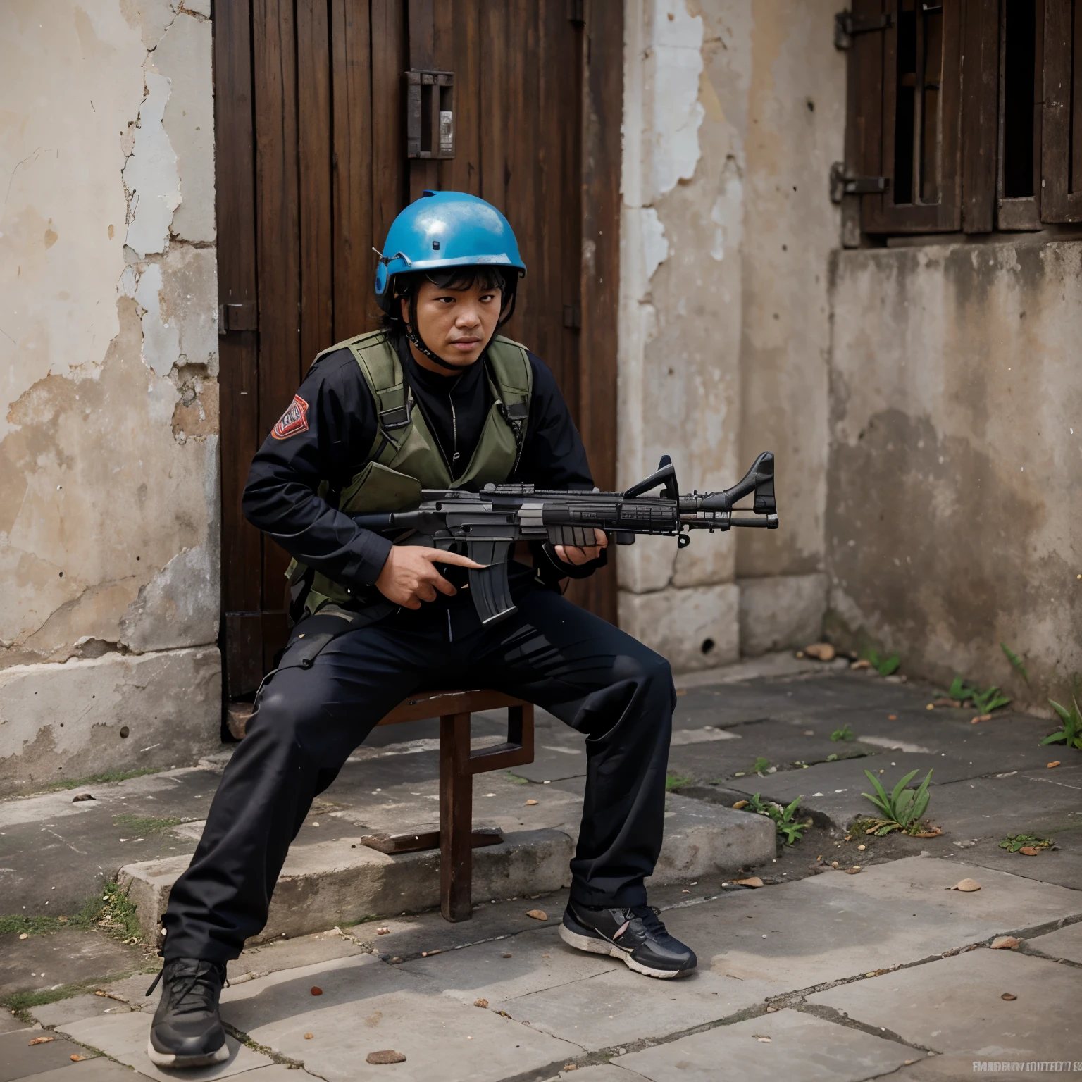 Pitufo con ak47 en vietnam