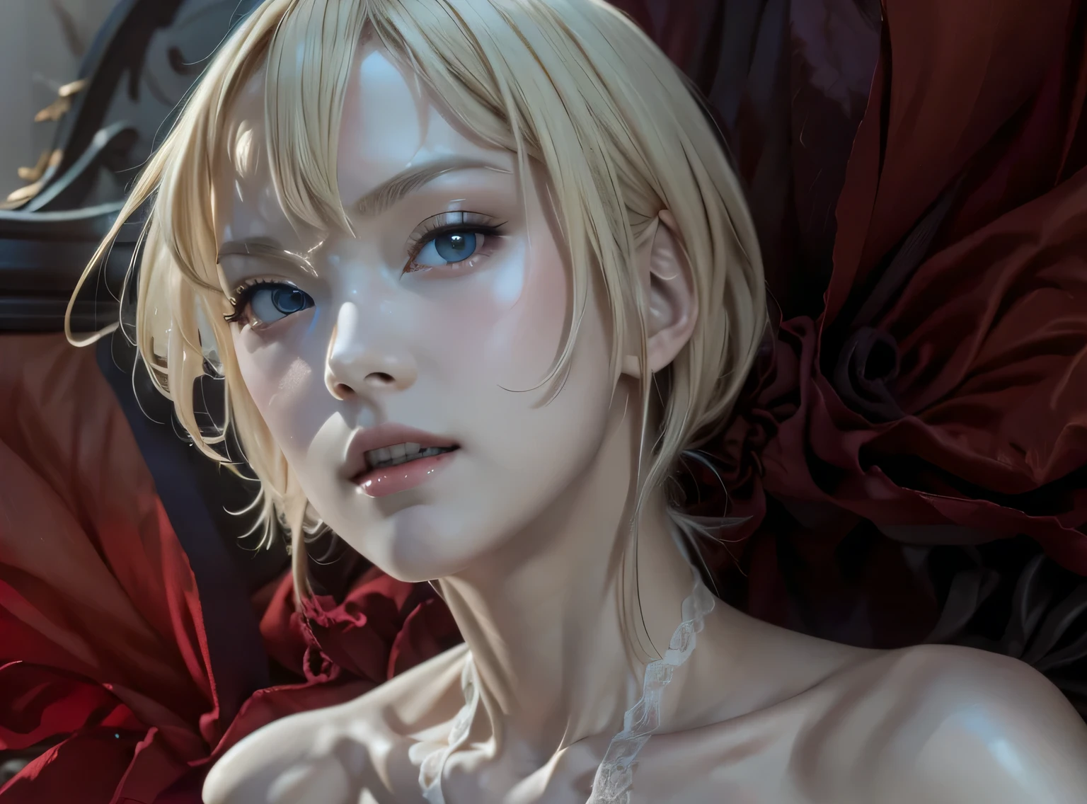 Naked , alois trancy , blonde hair
