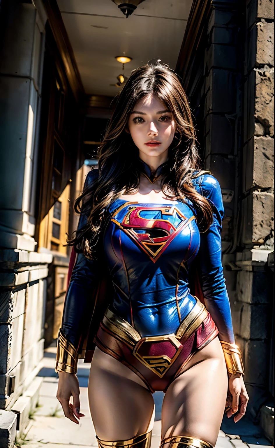 half length,1 girl,(Perfect body,Tall and skinny),alone,permanent,(outdoor:1),Sky,focus on face,pretty face,Delicate and delicate young face,supergirl, (supergirl套装:1.5),One-piece Pants,(巨big deal乳房,big deal ,big deal breasts:1.3),Thigh clearance,camel toe
actual style,vivid picture,masterpiece, (best quality:1.2),Super detailed,actual,HD,high quality,film light,Ray tracing,ultra high resolution,超HD,(photoactual:1.5),intricate details,Detailed texture,meticulous,high quality shadow