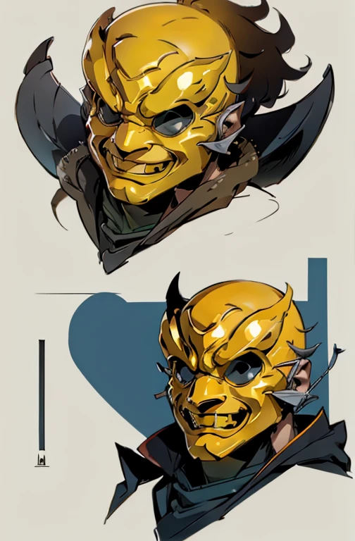 Concept ART Versions ,Cool yellow mask,Smile 