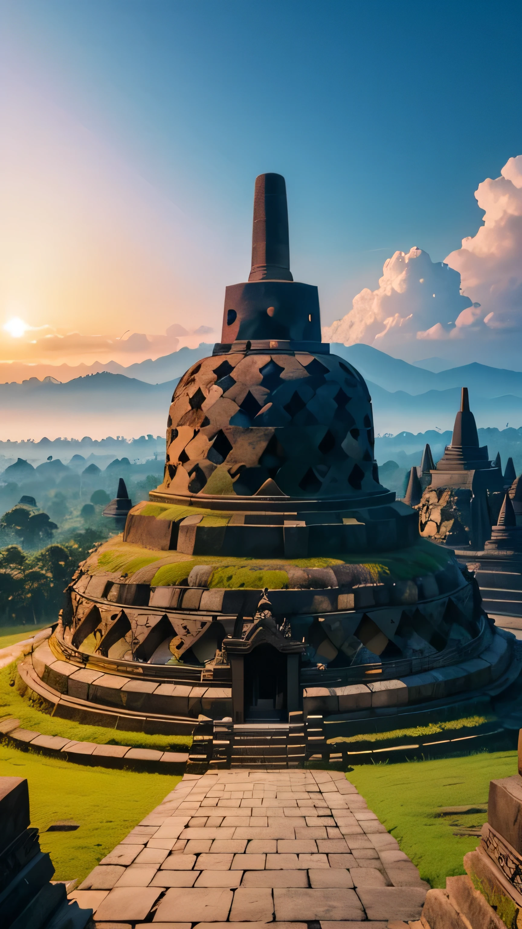 Borobudur temple, Indonesia, 8k, high quality