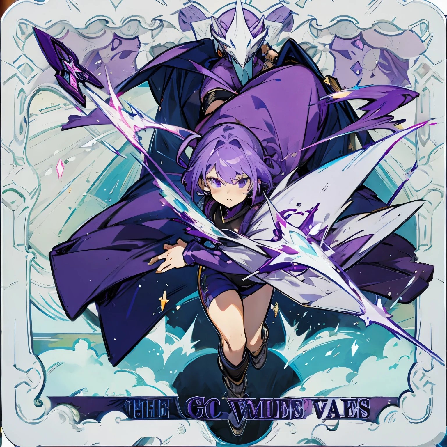 Make a character with purple hair and puppet powers