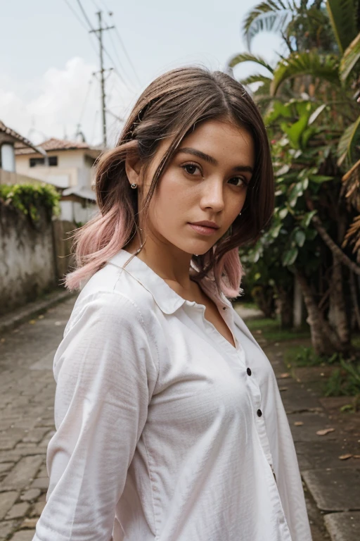 estilo de esqui, 1 garota, Sozinho, cabelo rosa, orelhas de animais, olhos azuis, asas, olhando para o espectador, franja, cabelo curto, arco, colarinho de marinheiro, white colarinho de marinheiro, hair arco, pink arco, boca fechada, camisa, white camisa, orelhas de urso, corte bob, mini asas, retrato, detached asas, inventar, tronco, cidade ao fundo