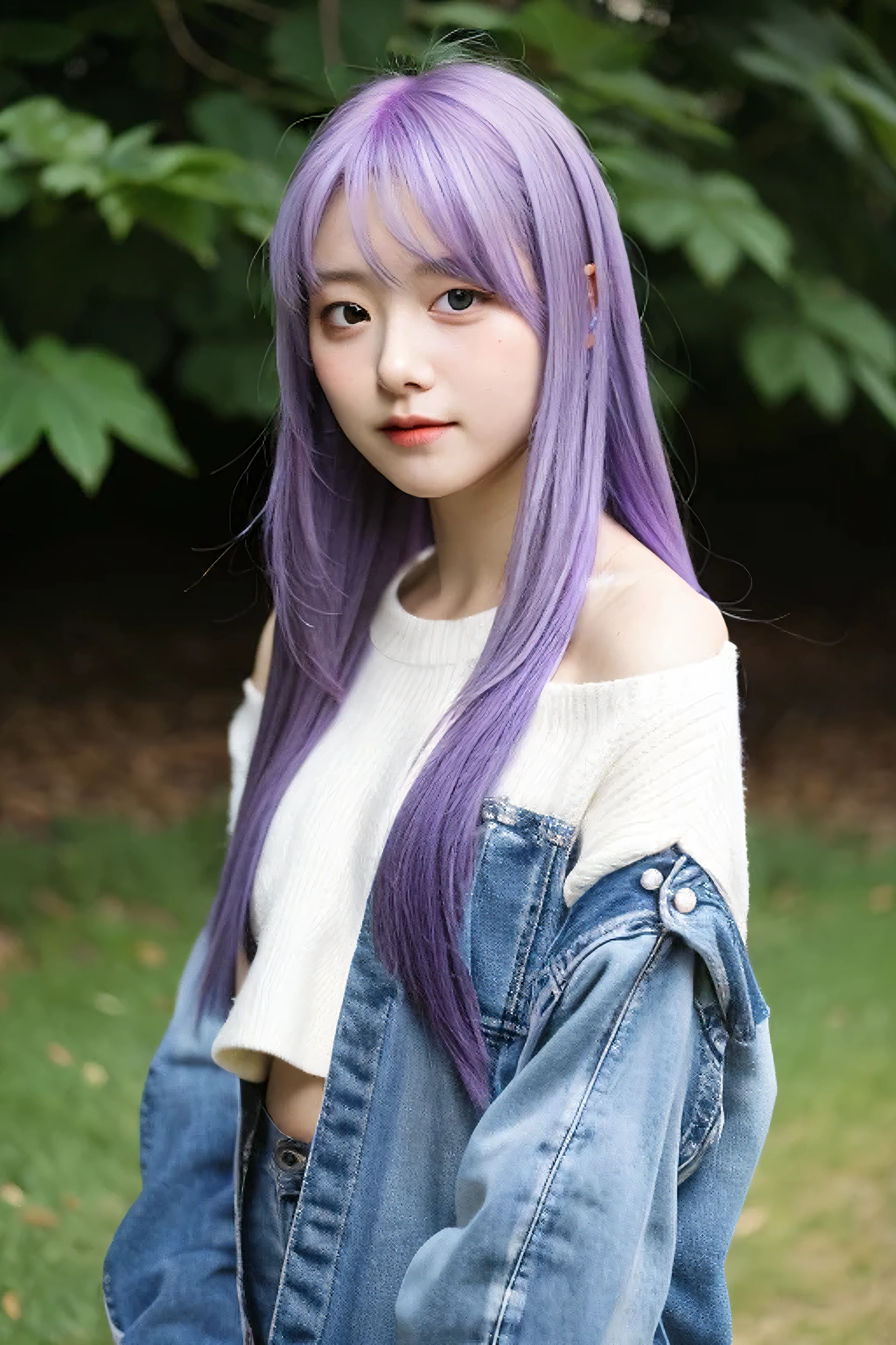 Girl with purple hair