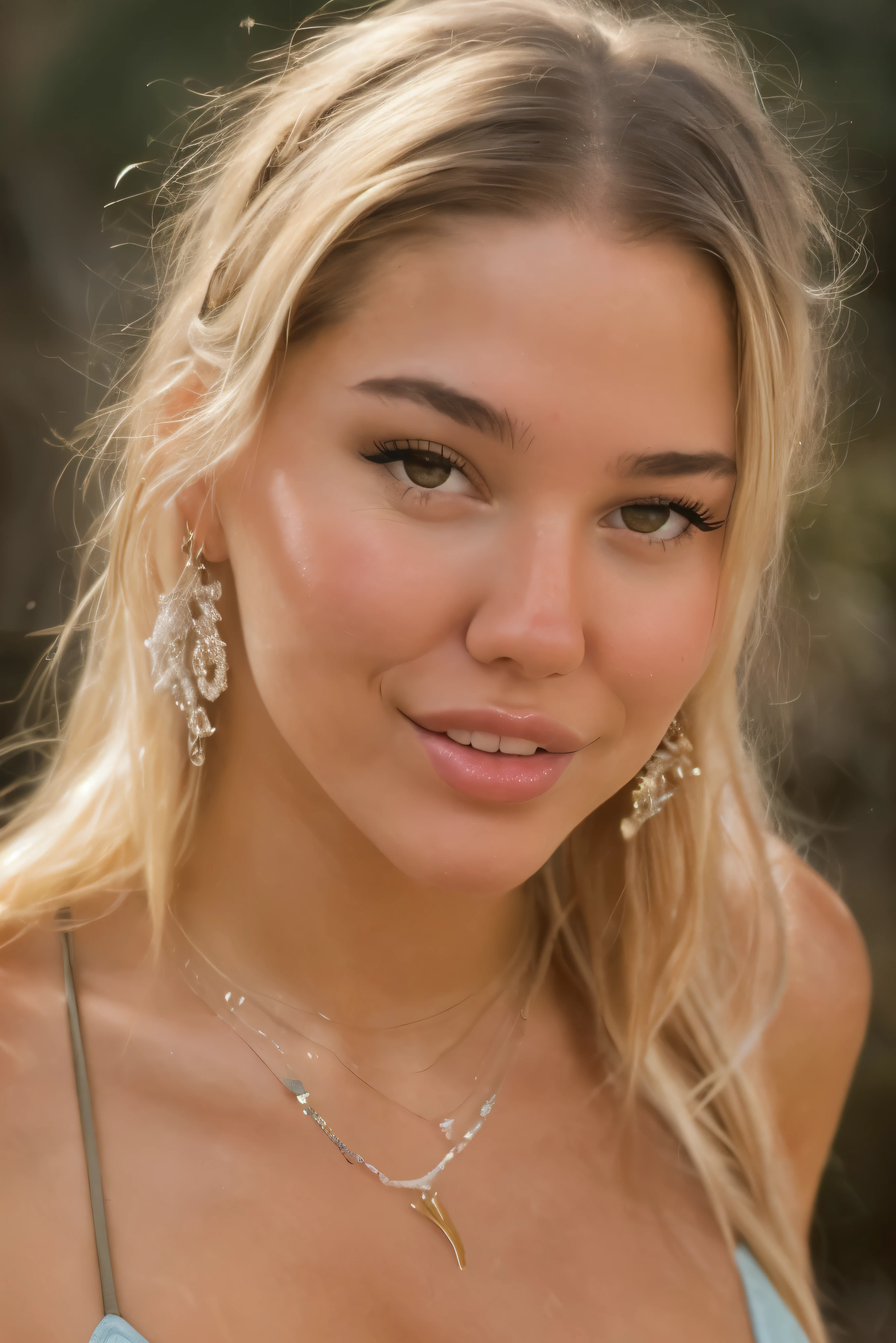beautiful in a golden bikini, (detailed face), (art by Anna Dittmann), (art by Bastien Lecouffe Deharme), ahegao , ahg, rolling eyes, tongue, 38g saggy breast, huge cleavage, ultra hd, 4k, high def, Photorealistic, Hyperrealistic, Hyper detailed, analog style, realistic, masterpiece, best quality, ultra realistic, 8k, Intricate, High Detail, film photography, soft lighting, light shadow,