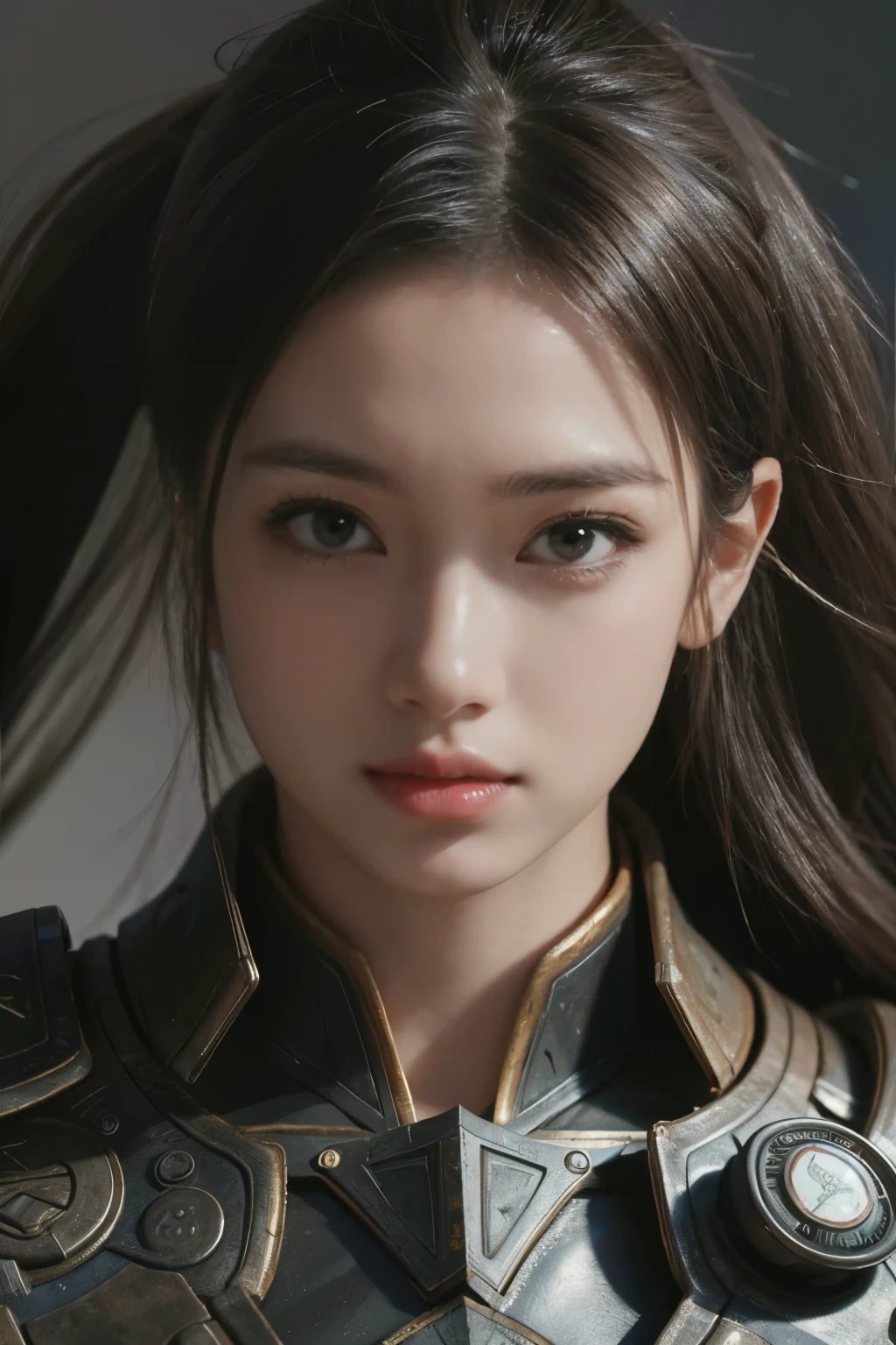 Game art，The best picture quality，Highest resolution，8K，(A bust photograph)，(Portrait)，(Head close-up)，(Rule of thirds)，Unreal Engine 5 rendering works， (The Girl of the Future)，(Female Warrior)， 
20-year-old girl，((Hunter)) , wear cosplay benedeta on mobile legend, super realistic face, 