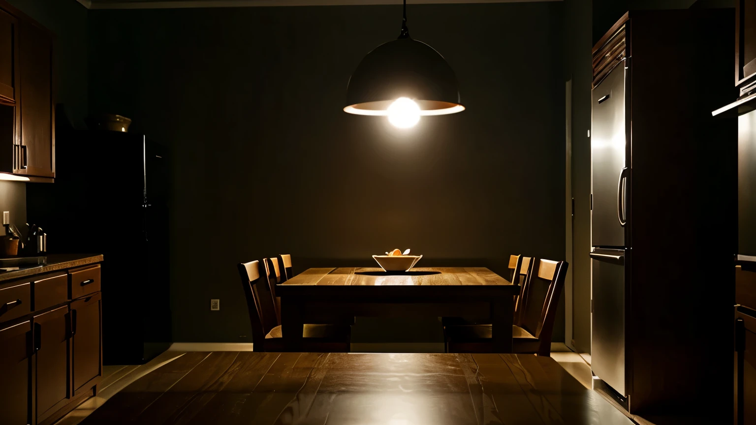 kitchen table; cinematic scene light
