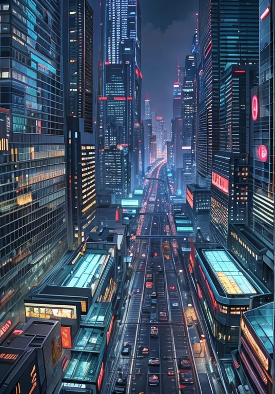 ((masterpiece)),((highest quality)),((high detail)),((realistic,)) future city, architecture street, futuristic railway line, cyber punk, building, night, european cities, Rainy, neon