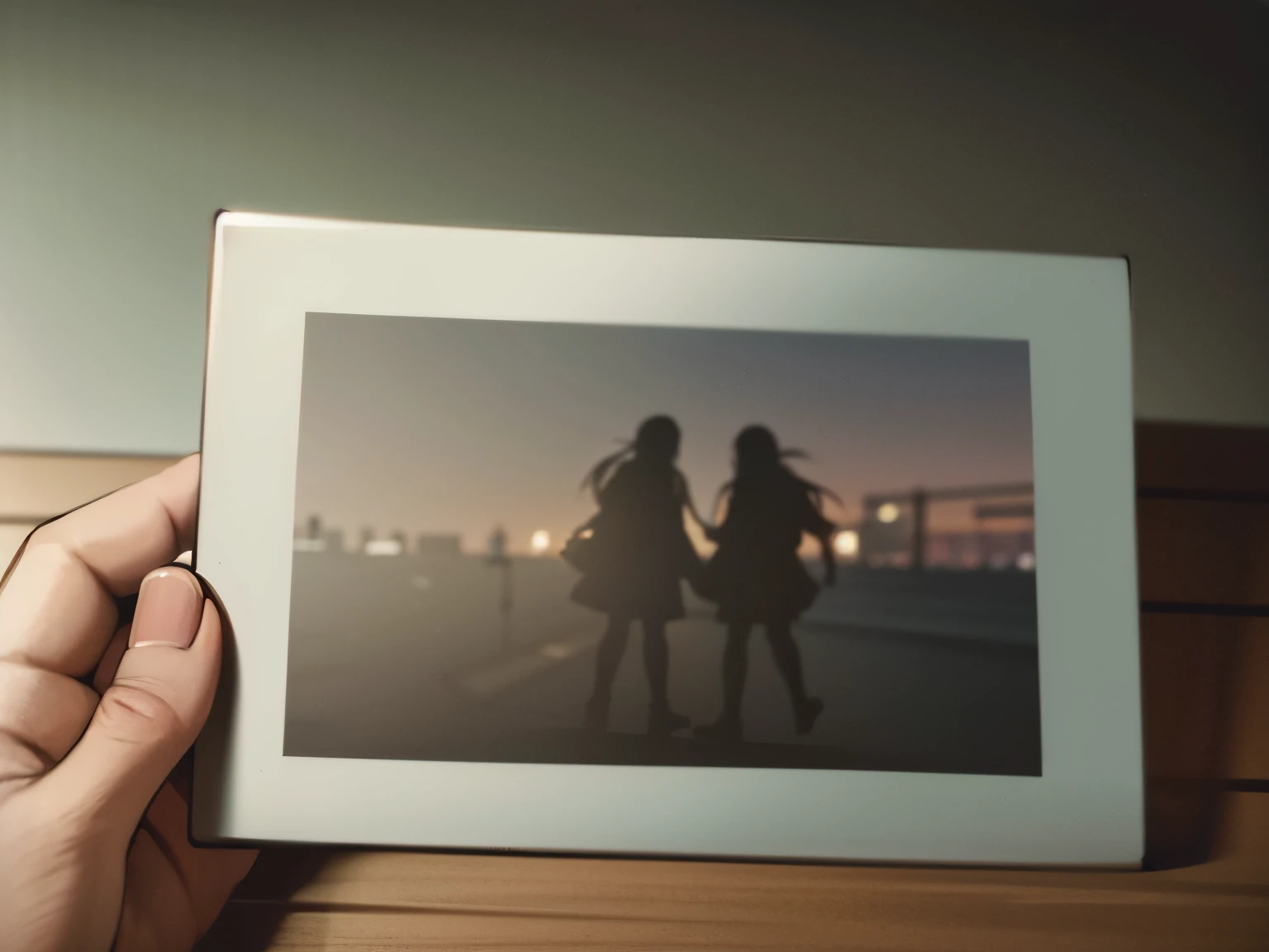 hand holding a photo polaroid