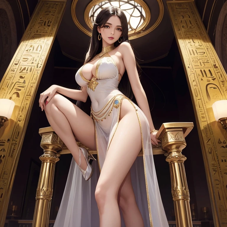 Egyptian mature sexy 40 years old, lenceria Gibobby transparente egipcia pervertida sexy, cara y manos perfectas, pharaoh house, postura sexy y pervertida, caderas anchas y piernas gruesas, tetona sin grandes, imagen de cuerpo entero,Fancy, imagen de cuerpo completo, buenas curvas, imagen de pie
