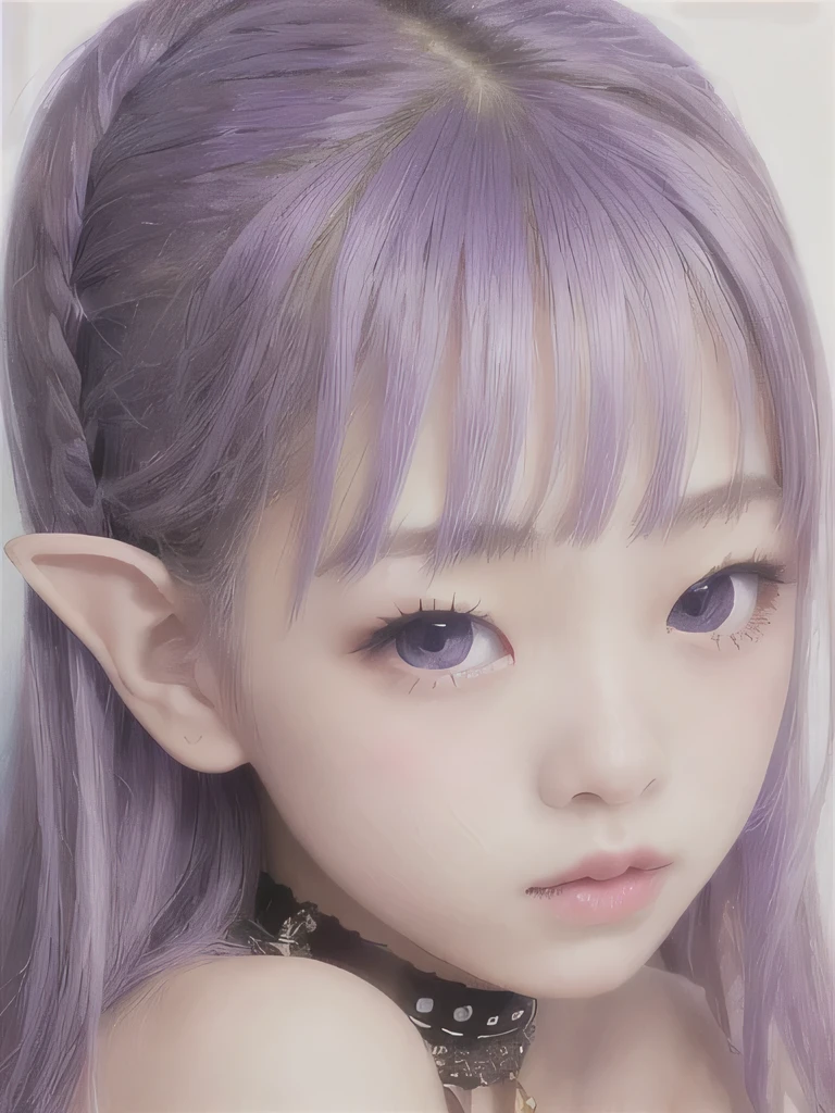 live-action、Realistic、A young girl standing in the grass、The age is６age、１６K、naked、Small breasts、completely naked、twin tails、bright purple hair、blue eyes、Purple Hair、elf ears、clavicle、young girl、completely naked、naked、young girl、Braid、ponytail、nipple、Ethnic tattoo on neck、upper body close-up、ethnic tattoo、