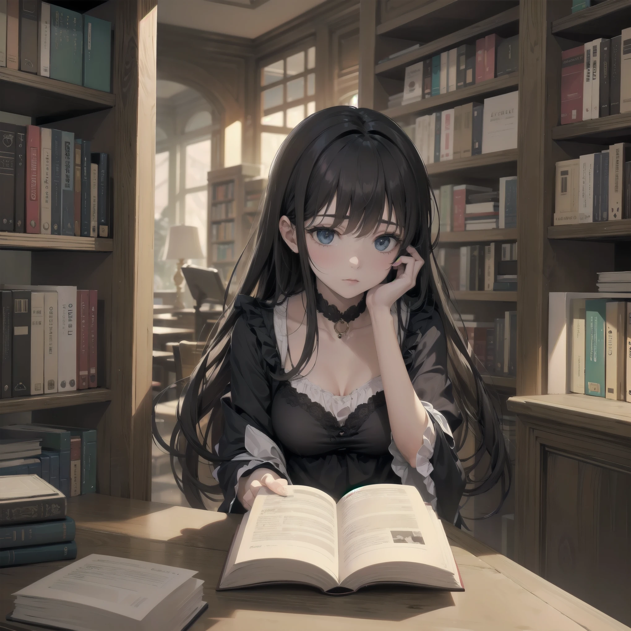 indulgence
Quiet reading: in a corner of the library, she was immersed in a new novel. Her hands never stop turning the pages and she murmurs to herself, "This is true savouring". For her, reading was the greatest pleasure.